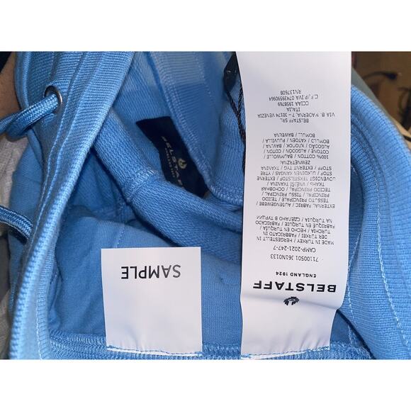 Belstaff drawstring sweat shorts Size medium New Horizon Blue cotton‎ fleece - Picture 6 of 10